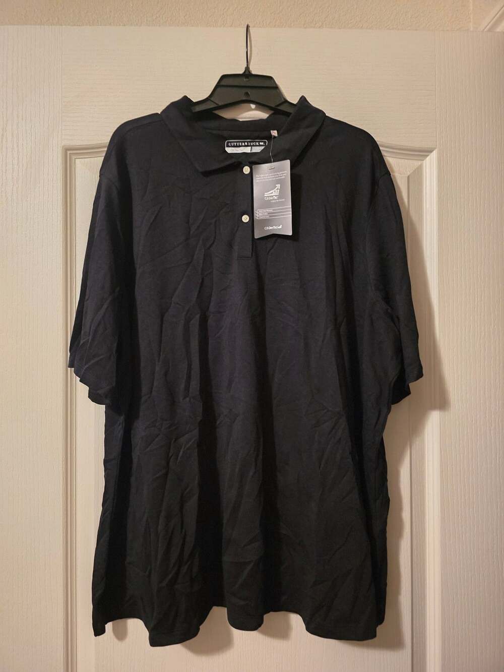 NWT Cutter & Buck CB DryTec Polo Shirt Size 3X Black WCK02357